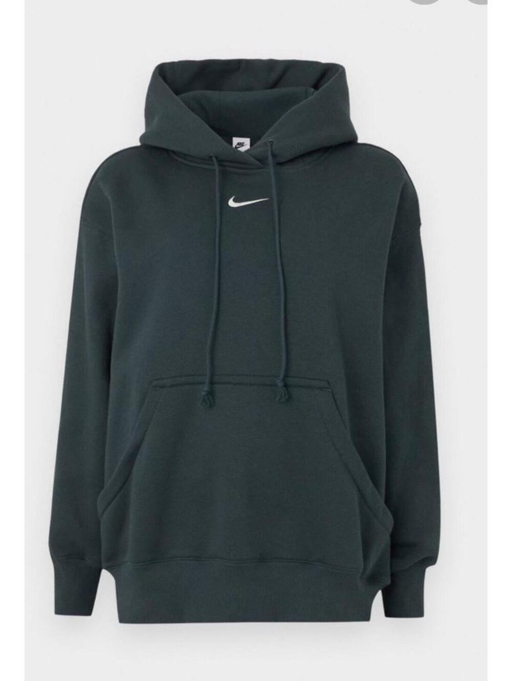 $75 Nike Phoenix Fleece Oversized Women’s Pullover Hoodie Size S Seaweed DQ5860
